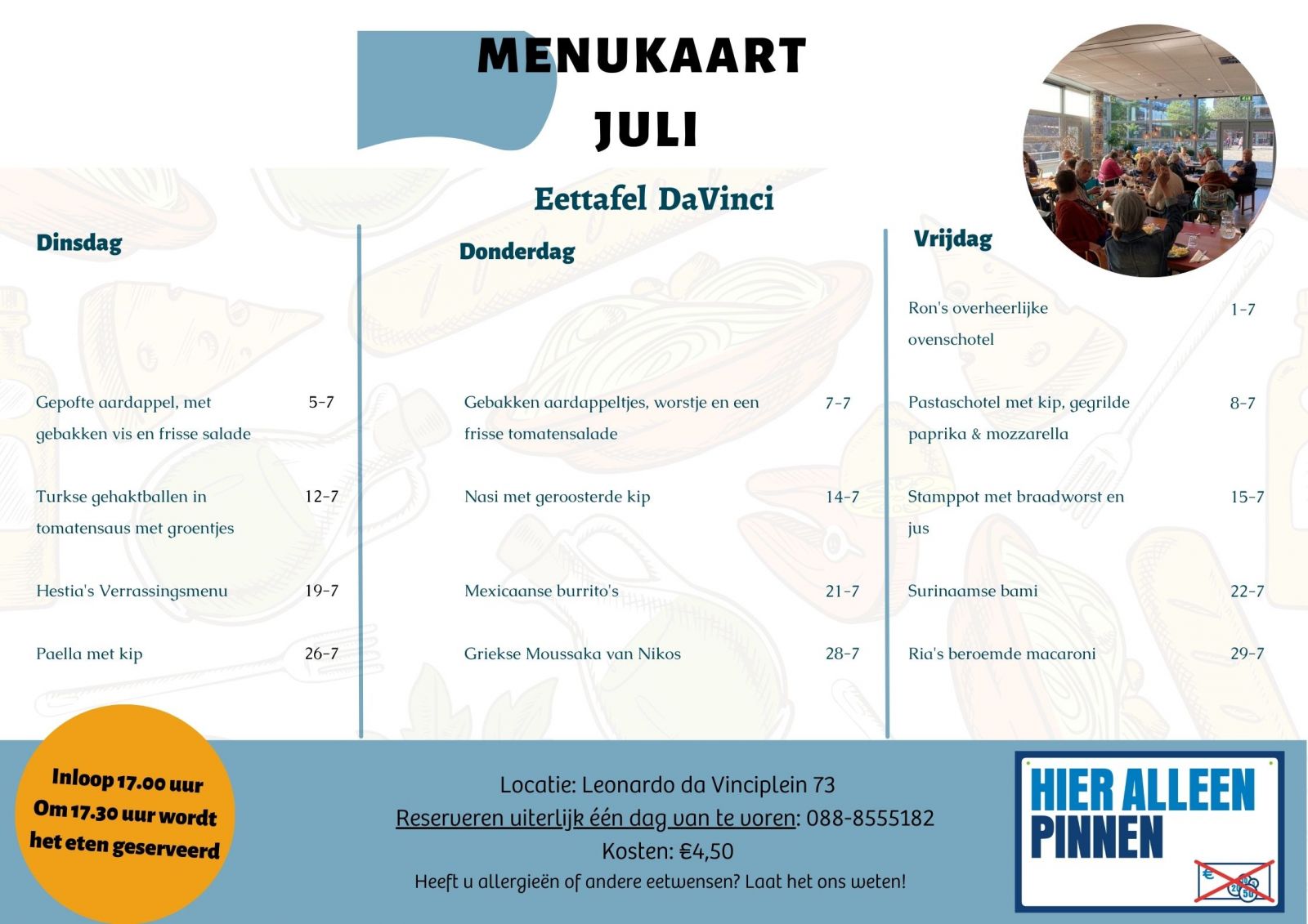 Nu alvast plannen waar je in Juli gaat eten?