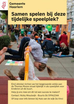 Dé Pop-Up speeltuin komt er aan!  Wil jij als Meerwijker hier ook iets in betekenen?