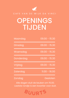 Openingstijden café da Vinci