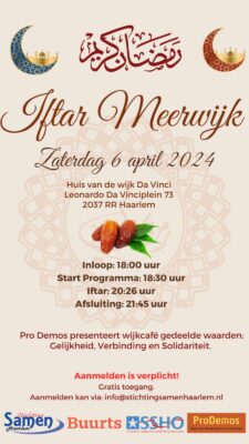 Iftar Zaterdag 6 April