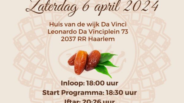 Iftar Zaterdag 6 April